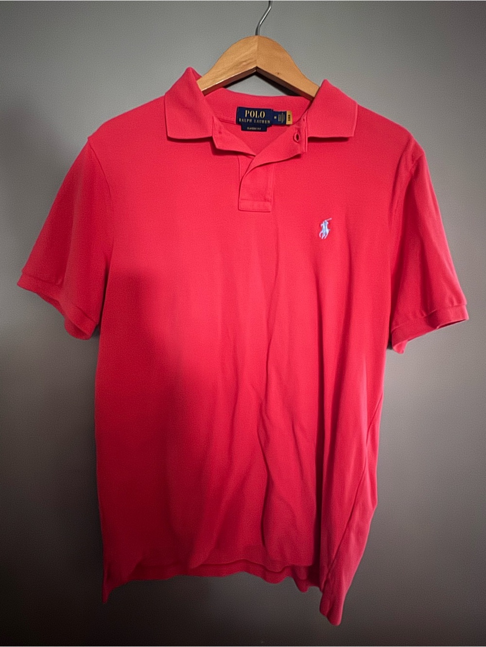 Ralph Lauren Melon/Salmon Color Polo with Embroidered Pony-Medium